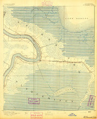 St. Bernard Louisiana Historical topographic map, 1:62500 scale, 15 X 15 Minute, Year 1892