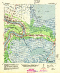 St. Bernard Louisiana Historical topographic map, 1:62500 scale, 15 X 15 Minute, Year 1942