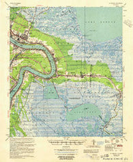St. Bernard Louisiana Historical topographic map, 1:62500 scale, 15 X 15 Minute, Year 1955