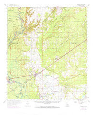 Starks Louisiana Historical topographic map, 1:62500 scale, 15 X 15 Minute, Year 1959
