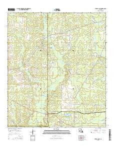 Steep Gully Louisiana Current topographic map, 1:24000 scale, 7.5 X 7.5 Minute, Year 2015