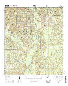 Sugrue Louisiana Current topographic map, 1:24000 scale, 7.5 X 7.5 Minute, Year 2015