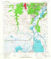 Sulphur Louisiana Historical topographic map, 1:62500 scale, 15 X 15 Minute, Year 1955