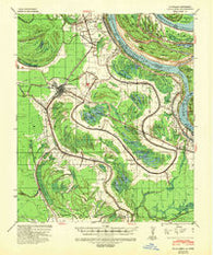 Talla Bena Louisiana Historical topographic map, 1:62500 scale, 15 X 15 Minute, Year 1939