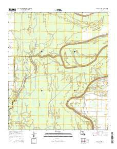 Tensas Bluff Louisiana Current topographic map, 1:24000 scale, 7.5 X 7.5 Minute, Year 2015