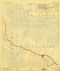 Thibodaux Louisiana Historical topographic map, 1:62500 scale, 15 X 15 Minute, Year 1892