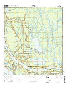 Tiger Island Louisiana Current topographic map, 1:24000 scale, 7.5 X 7.5 Minute, Year 2015