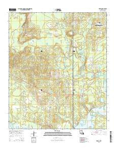 Trees Louisiana Current topographic map, 1:24000 scale, 7.5 X 7.5 Minute, Year 2015