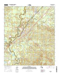 Tullos Louisiana Current topographic map, 1:24000 scale, 7.5 X 7.5 Minute, Year 2015