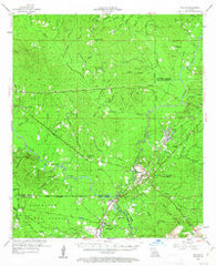 Tullos Louisiana Historical topographic map, 1:62500 scale, 15 X 15 Minute, Year 1954