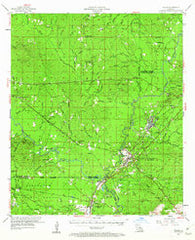 Tullos Louisiana Historical topographic map, 1:62500 scale, 15 X 15 Minute, Year 1954