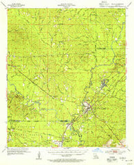 Tullos Louisiana Historical topographic map, 1:62500 scale, 15 X 15 Minute, Year 1954