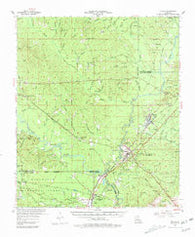Tullos Louisiana Historical topographic map, 1:62500 scale, 15 X 15 Minute, Year 1954