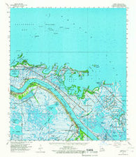Venice Louisiana Historical topographic map, 1:62500 scale, 15 X 15 Minute, Year 1960