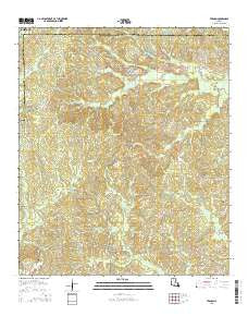 Vernon Louisiana Current topographic map, 1:24000 scale, 7.5 X 7.5 Minute, Year 2015