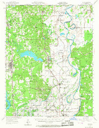 Vivian Louisiana Historical topographic map, 1:62500 scale, 15 X 15 Minute, Year 1956