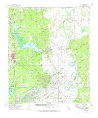 Vivian Louisiana Historical topographic map, 1:62500 scale, 15 X 15 Minute, Year 1971