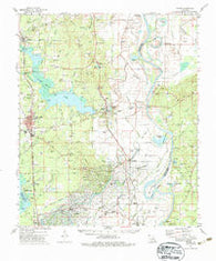 Vivian Louisiana Historical topographic map, 1:62500 scale, 15 X 15 Minute, Year 1971
