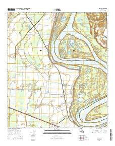 Walls Louisiana Current topographic map, 1:24000 scale, 7.5 X 7.5 Minute, Year 2015