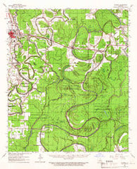 Waverly Louisiana Historical topographic map, 1:62500 scale, 15 X 15 Minute, Year 1961