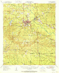 Winnfield Louisiana Historical topographic map, 1:62500 scale, 15 X 15 Minute, Year 1951