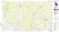 Winnfield Louisiana Historical topographic map, 1:100000 scale, 30 X 60 Minute, Year 1986