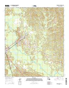 Winnfield East Louisiana Current topographic map, 1:24000 scale, 7.5 X 7.5 Minute, Year 2015