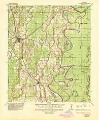 Winnsboro Louisiana Historical topographic map, 1:62500 scale, 15 X 15 Minute, Year 1935