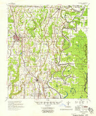 Winnsboro Louisiana Historical topographic map, 1:62500 scale, 15 X 15 Minute, Year 1958