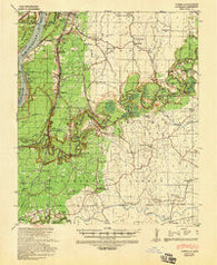 Yokena Mississippi Historical topographic map, 1:62500 scale, 15 X 15 Minute, Year 1939