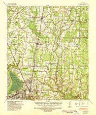 Zachary Louisiana Historical topographic map, 1:62500 scale, 15 X 15 Minute, Year 1939