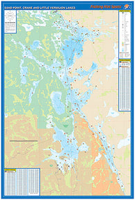 Buy map M392 - Sand Point, Crane, and Little Vermilion Lakes Fishing Wall Map