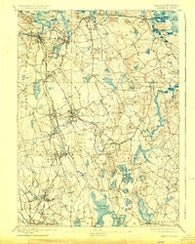 Abington Massachusetts Historical topographic map, 1:62500 scale, 15 X 15 Minute, Year 1893