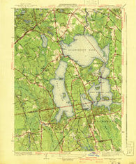 Assawompset Pond Massachusetts Historical topographic map, 1:31680 scale, 7.5 X 7.5 Minute, Year 1941
