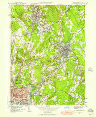 Attleboro Massachusetts Historical topographic map, 1:24000 scale, 7.5 X 7.5 Minute, Year 1949