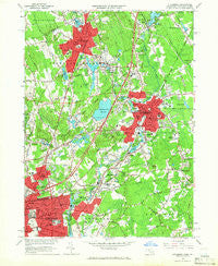 Attleboro Massachusetts Historical topographic map, 1:24000 scale, 7.5 X 7.5 Minute, Year 1964