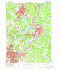 Attleboro Massachusetts Historical topographic map, 1:24000 scale, 7.5 X 7.5 Minute, Year 1964