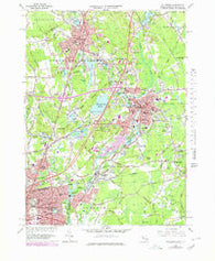 Attleboro Massachusetts Historical topographic map, 1:25000 scale, 7.5 X 7.5 Minute, Year 1964