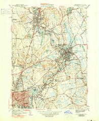Attleboro Massachusetts Historical topographic map, 1:31680 scale, 7.5 X 7.5 Minute, Year 1943