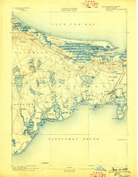 Barnstable Massachusetts Historical topographic map, 1:62500 scale, 15 X 15 Minute, Year 1893