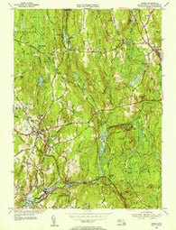 Barre Massachusetts Historical topographic map, 1:31680 scale, 7.5 X 7.5 Minute, Year 1954