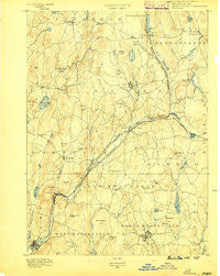 Barre Massachusetts Historical topographic map, 1:62500 scale, 15 X 15 Minute, Year 1889