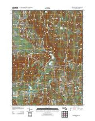 Belchertown Massachusetts Historical topographic map, 1:24000 scale, 7.5 X 7.5 Minute, Year 2012