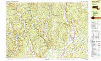 Bernardston Massachusetts Historical topographic map, 1:25000 scale, 7.5 X 15 Minute, Year 1990