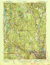 Blackstone Massachusetts Historical topographic map, 1:31680 scale, 7.5 X 7.5 Minute, Year 1944
