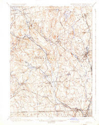 Blackstone Massachusetts Historical topographic map, 1:62500 scale, 15 X 15 Minute, Year 1900