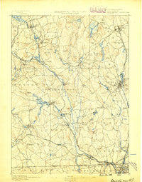 Blackstone Massachusetts Historical topographic map, 1:62500 scale, 15 X 15 Minute, Year 1889