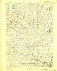 Blackstone Massachusetts Historical topographic map, 1:62500 scale, 15 X 15 Minute, Year 1893