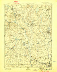 Blackstone Massachusetts Historical topographic map, 1:62500 scale, 15 X 15 Minute, Year 1893