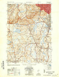 Blue Hills Massachusetts Historical topographic map, 1:25000 scale, 7.5 X 7.5 Minute, Year 1954
